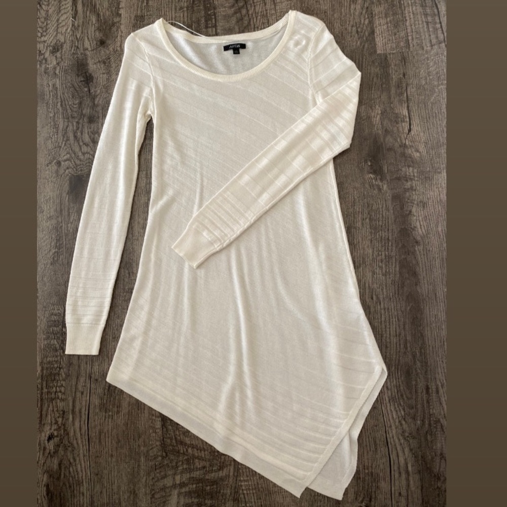 Apt 9 Thin White Sweater Dress